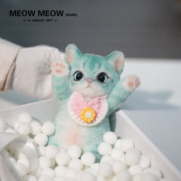 B15:A Mint Green Kitten With Pink Paws