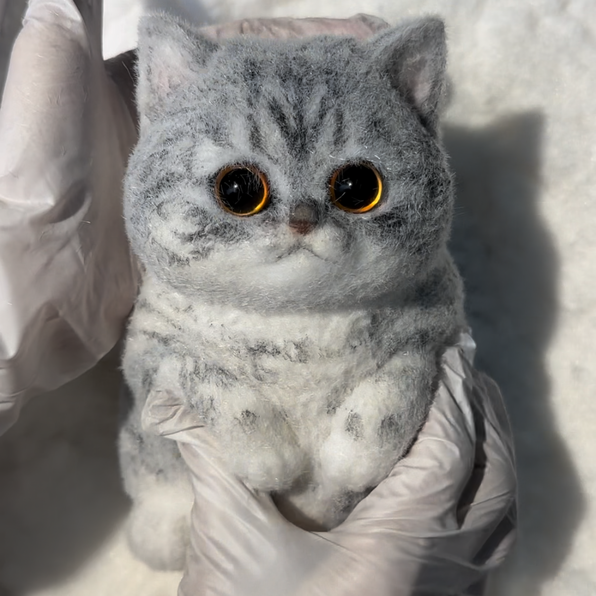 A01:Chubby Gray Tabby Squishy Cat