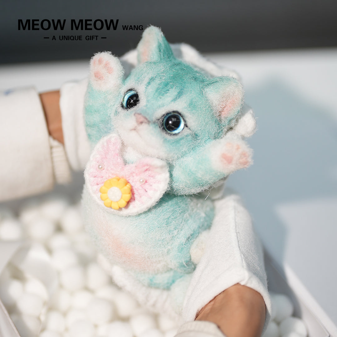 B15:A Mint Green Kitten With Pink Paws