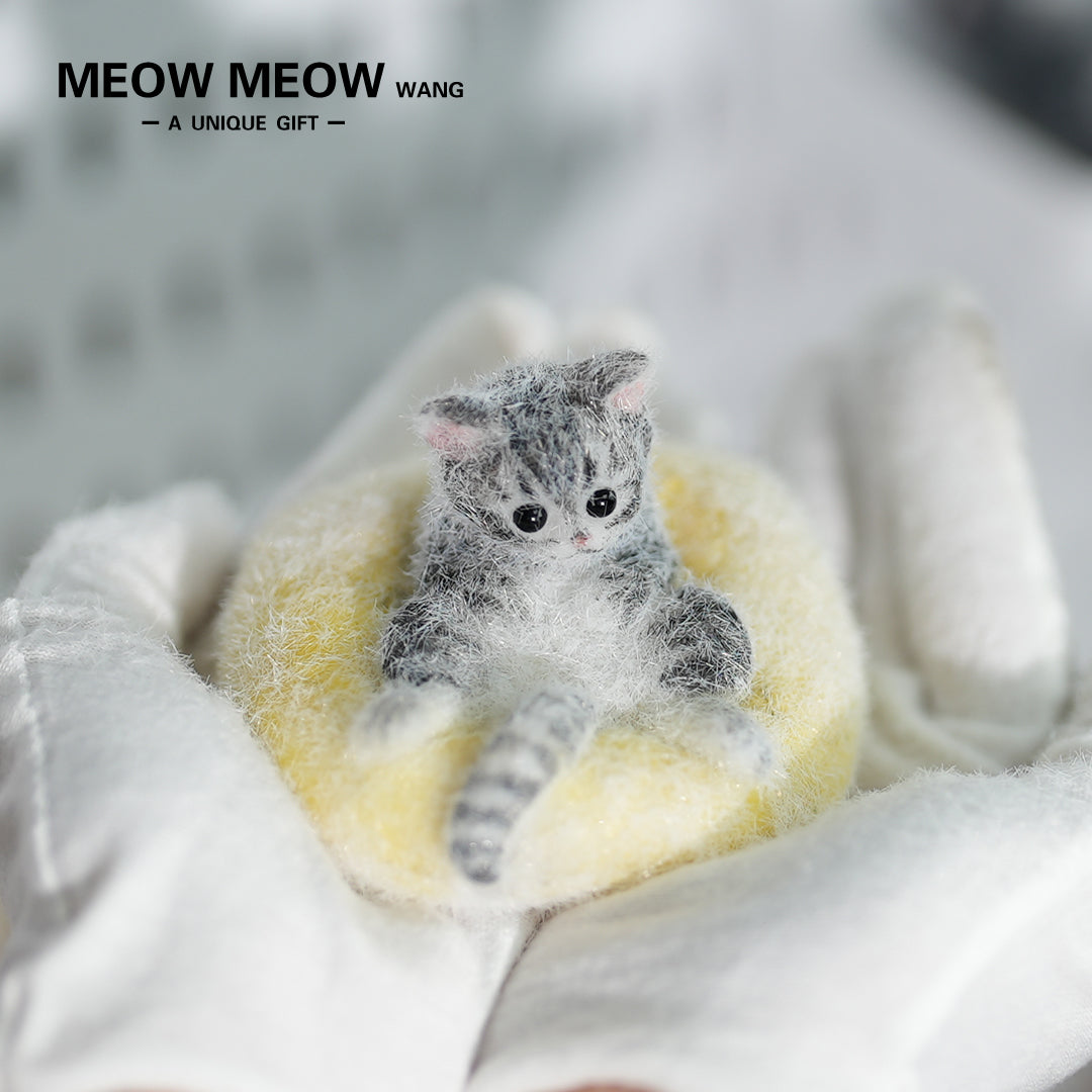 E03:Cute Little Kitten Sitting On A Pillow.