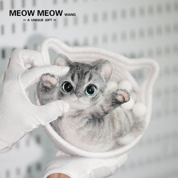 B07:Skinny Cat With Pink Paws And Blue Eyes