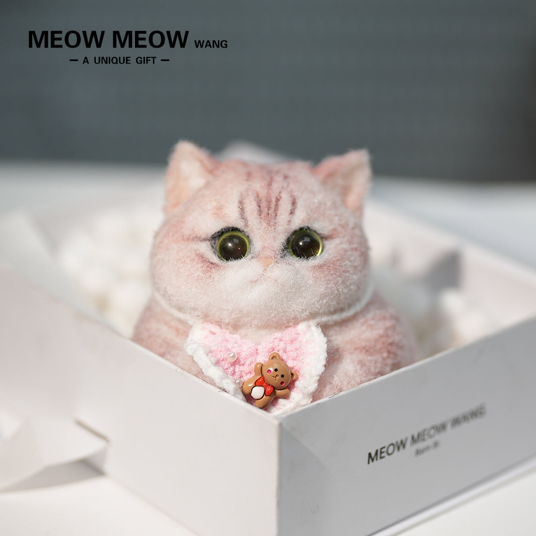 C24:A Pink Cat Wearing A Pink Bib