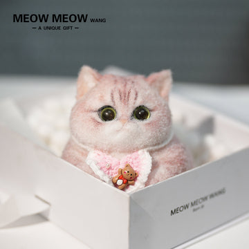 C24:A Pink Cat Wearing A Pink Bib