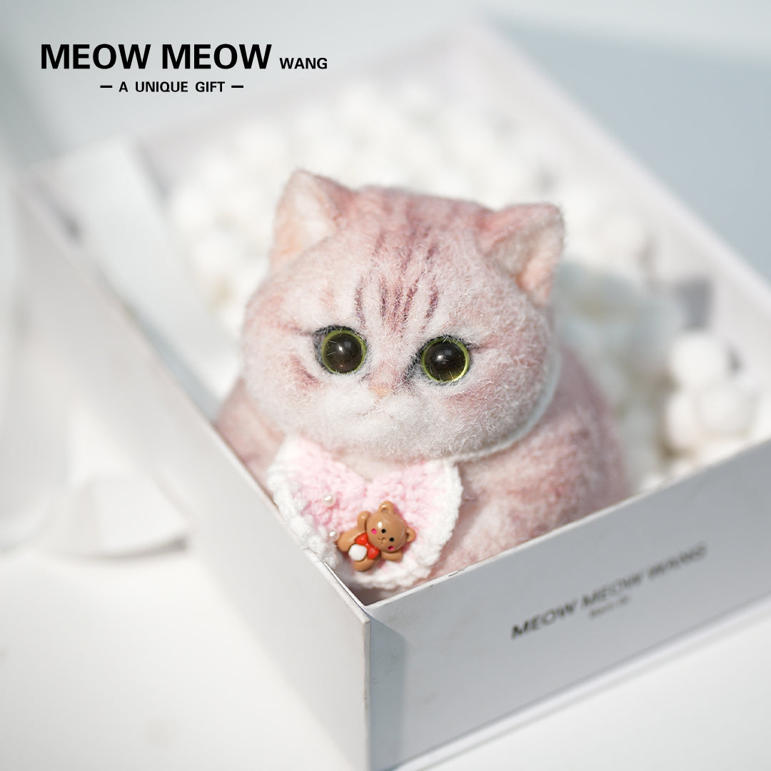 C24:A Pink Cat Wearing A Pink Bib