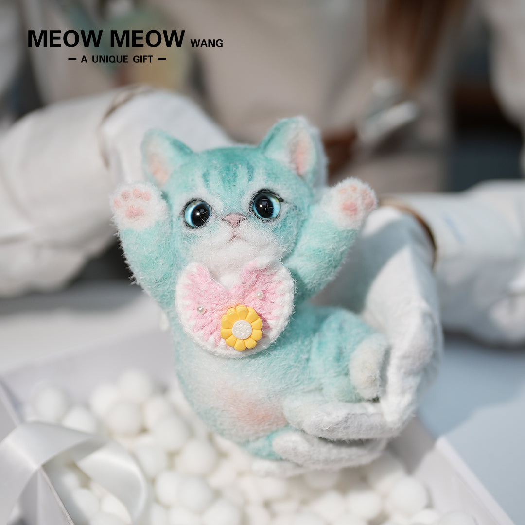 B15:A Mint Green Kitten With Pink Paws