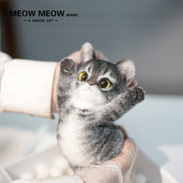 B06:Black Slim Tabby With Yellow-Green Eyes
