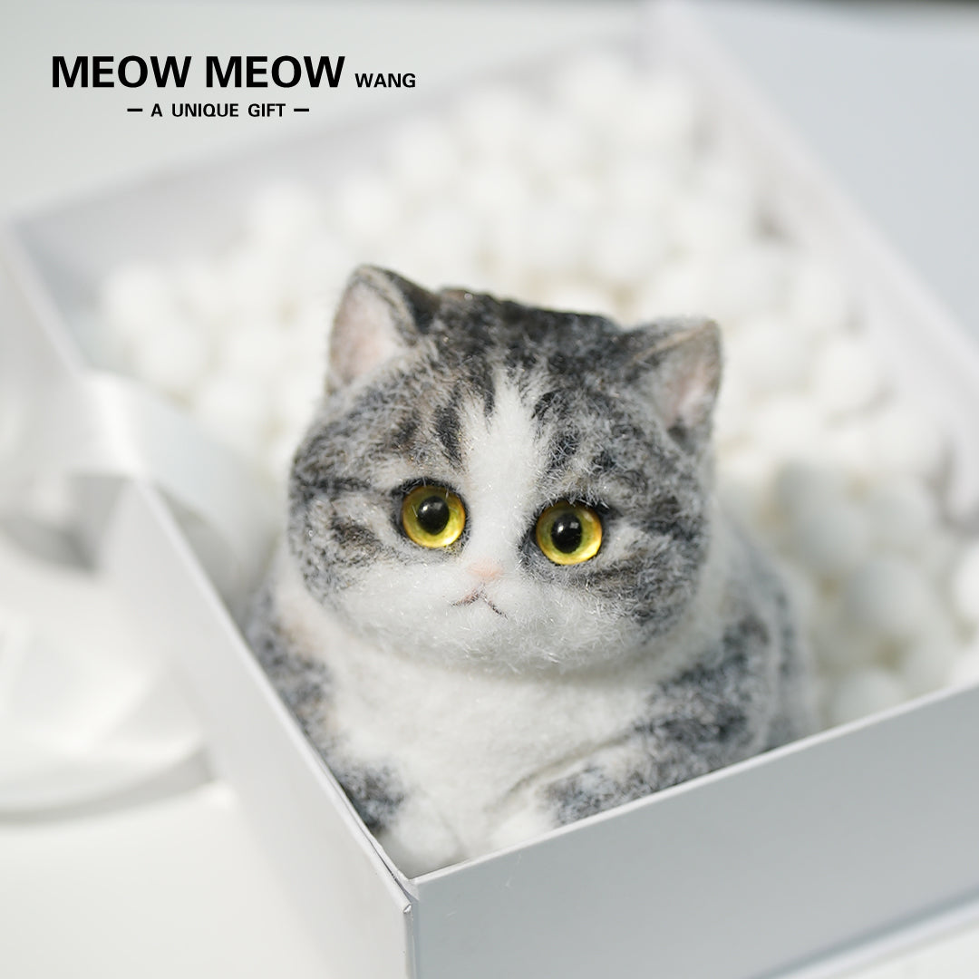 C03:Super Cute Gray Squishy Chubby kitty